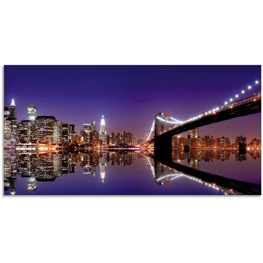 Artland Print op glas New York skyline in verschillende maten afbeelding 1