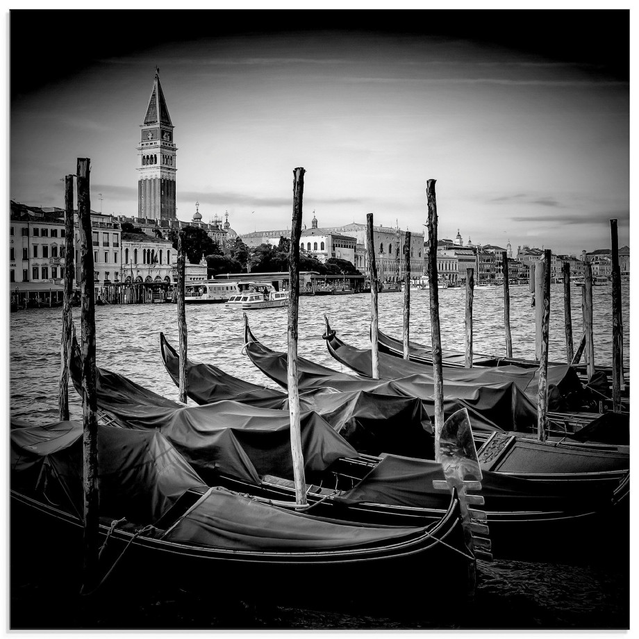 Artland Print op glas Venetië Canal Grande & Markustoren afbeelding 1