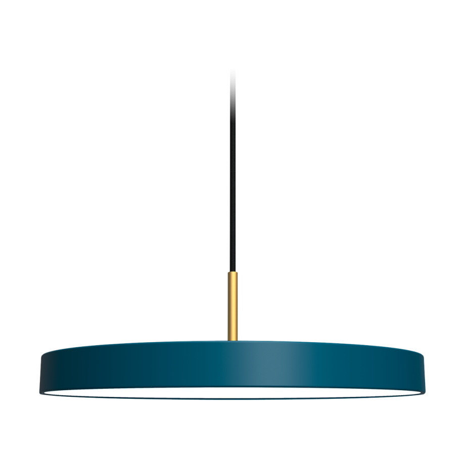 Asteria Medium hanglamp petrol blue - met koordset - Ø 43 cm afbeelding 1