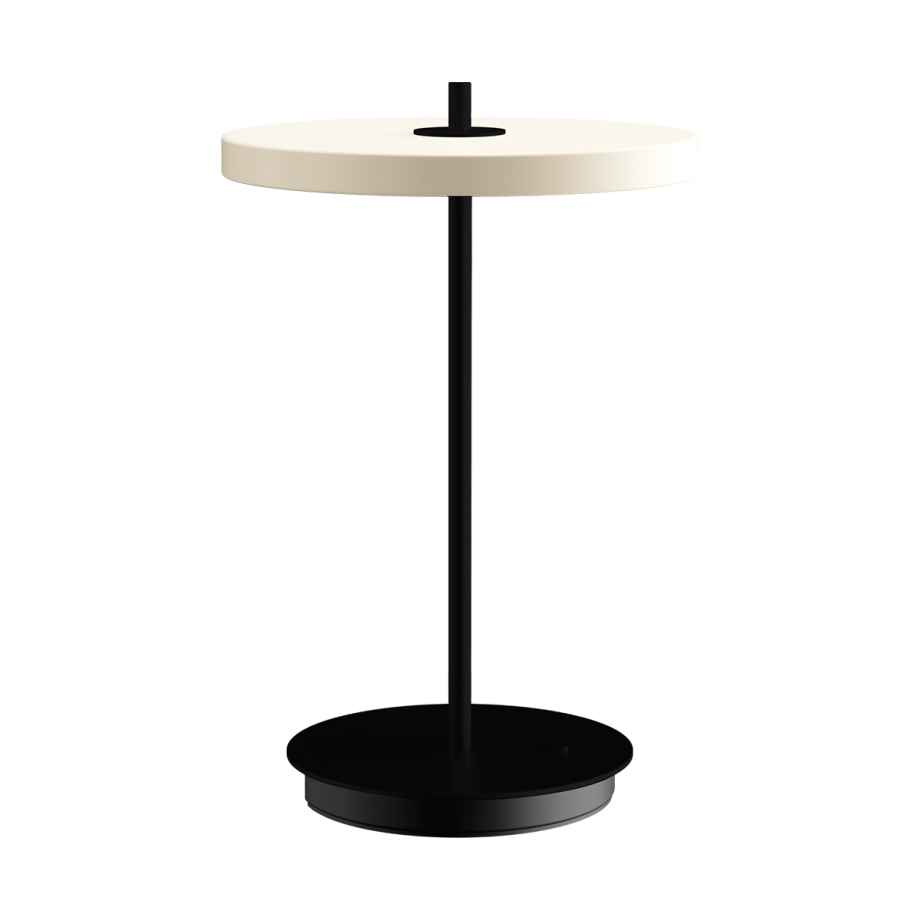 Asteria Move tafellamp pearl white met zwarte voet - Ø 20 x 31 cm Asteria Move tafellamp pearl white met zwarte voet - Ø 20 x 31 cm afbeelding 1