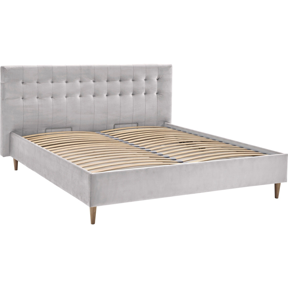 ATLANTIC home collection Gestoffeerd bed Veronika met bedkist en lattenbodem afbeelding 1