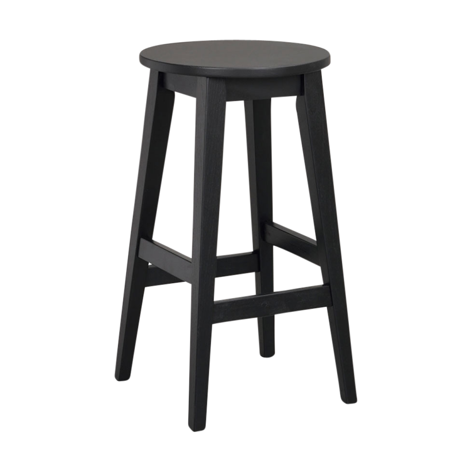 Austin houten barkruk zwart - 65 cm Austin houten barkruk zwart - 65 cm afbeelding 1