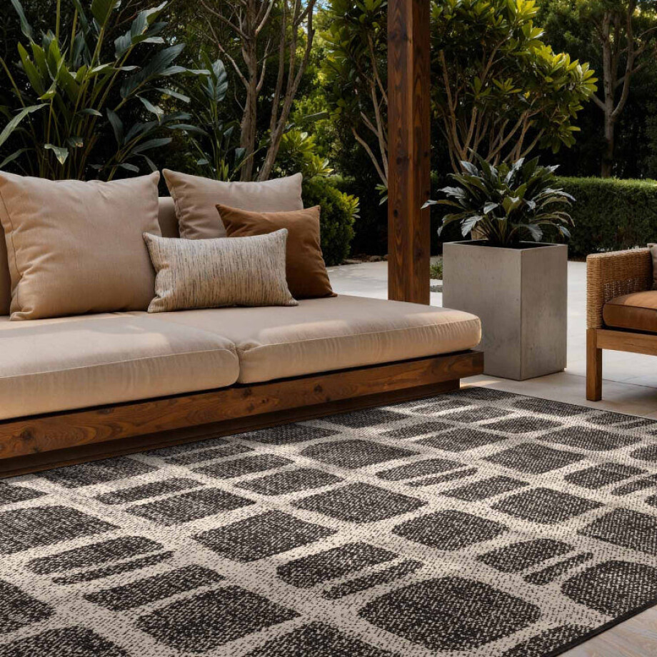 Vloerkleed Ruskin Rechthoekig - Zwart Wit 170x120cm - Polypropyleen - Dekbed-Discounter.nl Vloerkleed Ruskin Rechthoekig - Zwart Wit 170x120cm - Polypropyleen - Dekbed-Discounter.nl afbeelding