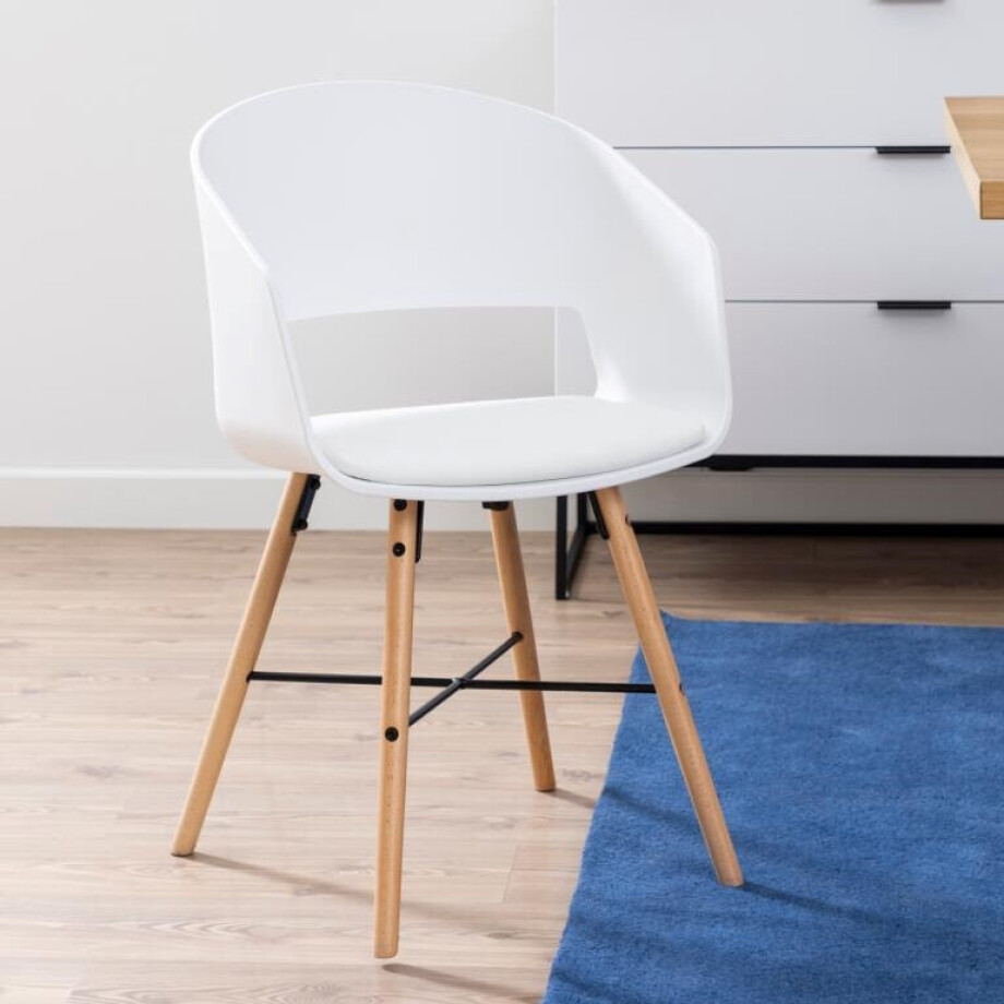 Interstil Eetkamerstoel 'Luna' kleur wit afbeelding 1