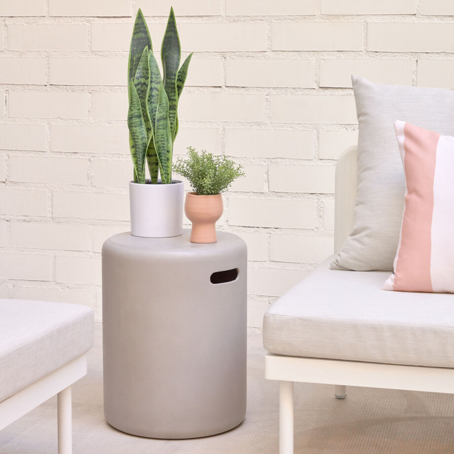 Kave Home Outdoor Bijzettafel 'Taimi' Ø35cm, kleur Grijs afbeelding 1