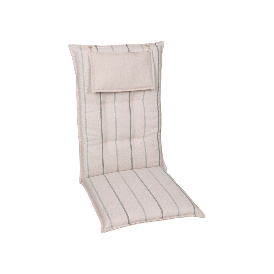 GO-DE Textil Tuinkussen (Stoelkussens voor stoelen met een lange rugleuning, Beige) afbeelding 1