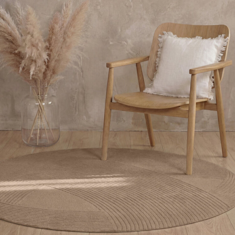 Vloerkleed Victoria Rond - Beige Xcm - Wol - Dekbed-Discounter.nl Vloerkleed Victoria Rond - Beige Xcm - Wol - Dekbed-Discounter.nl afbeelding