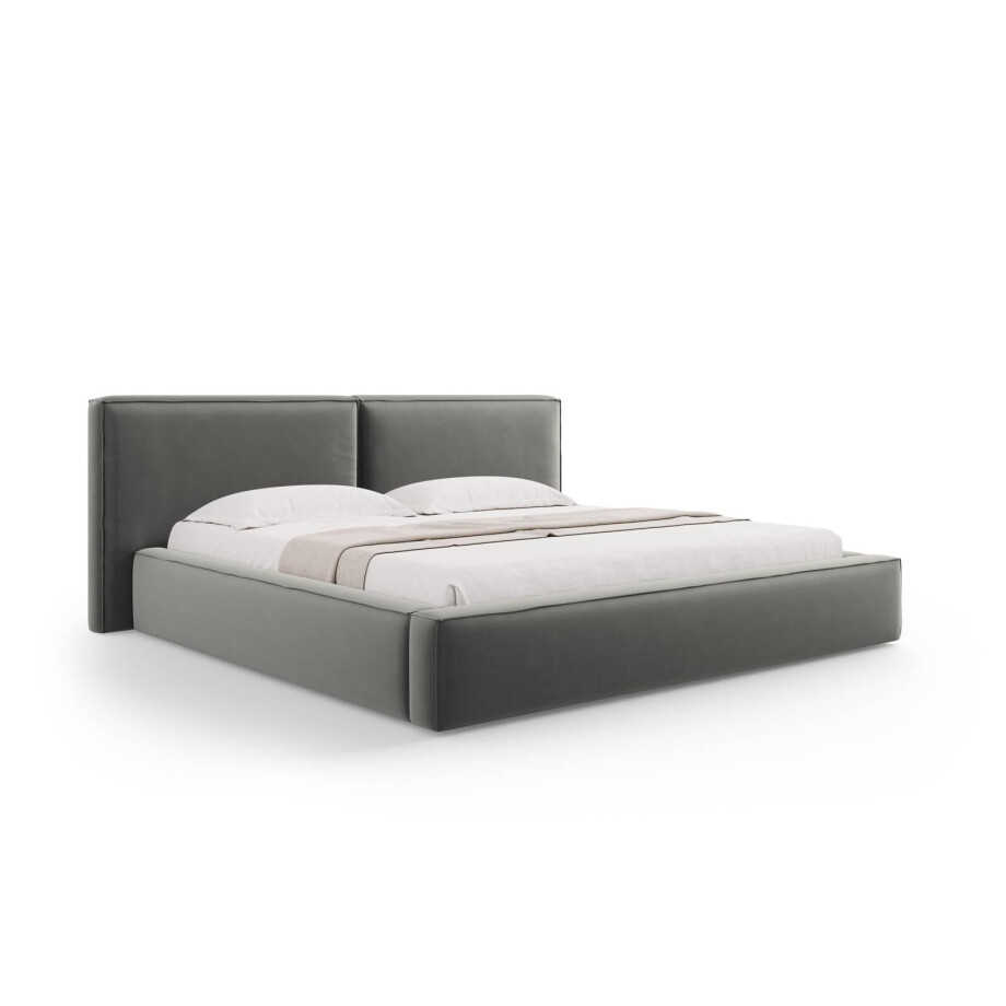 Bedframe Jodie met opbergruimte velvet 200 x 200 cm | Micadoni Bedframe Jodie met opbergruimte velvet 200 x 200 cm | Micadoni afbeelding 1