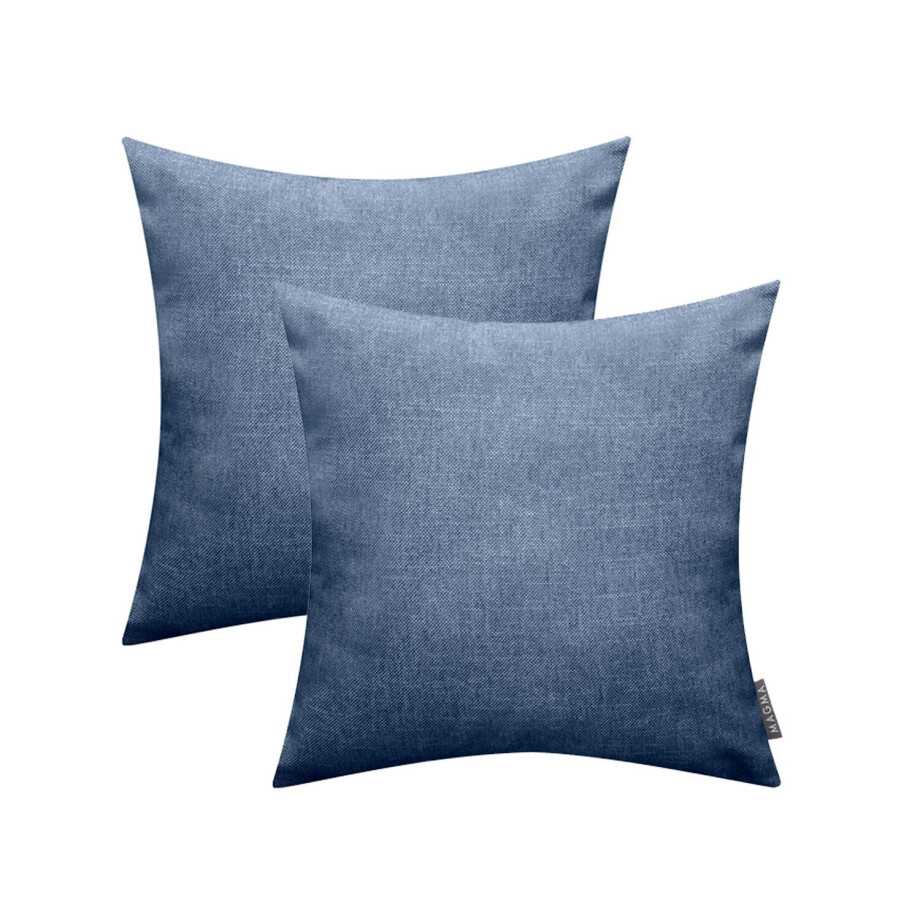 MAGMA Kussenhoes (40 x 40 cm, Donkerblauw) afbeelding 1