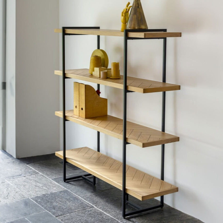 Dutchbone Wandrek 'Class' Eikenhout, 146 x 140cm, kleur Naturel Dutchbone Wandrek 'Class' Eikenhout, 146 x 140cm, kleur Naturel afbeelding 1