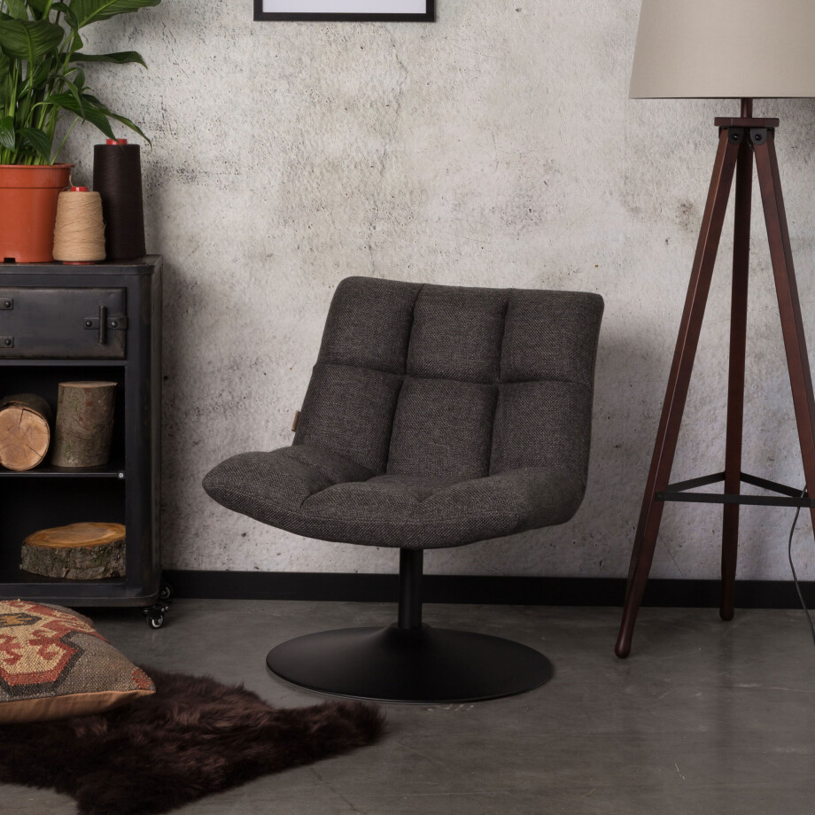 Dutchbone Fauteuil 'Bar', kleur Donkergrijs afbeelding 1