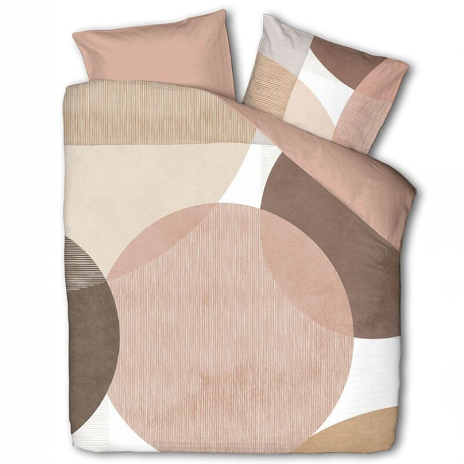 Dekbedovertrek Katoen - Freja Terra - Tweepersoons (200x200 Cm) - Roze & Meerkleurig & Wit Katoen - Abstract - Basalt - Dekbed-Discounter.nl Dekbedovertrek Katoen - Freja Terra - Tweepersoons (200x200 Cm) - Roze & Meerkleurig & Wit Katoen - Abstract - Basalt - Dekbed-Discounter.nl afbeelding 1