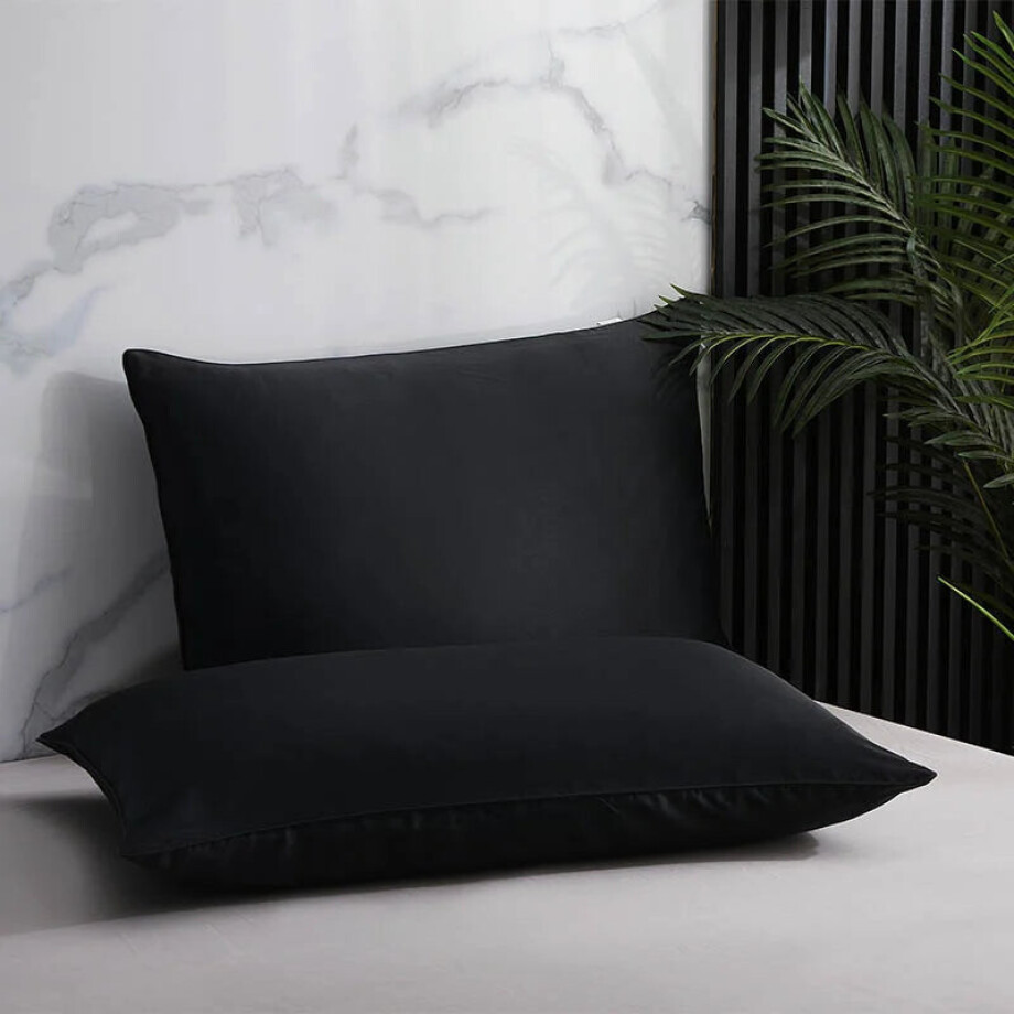 Kussensloop - 100% Zijde 2-PACK - Basalt - 60x70 Cm - Zijde - Dekbed-Discounter.nl afbeelding 1