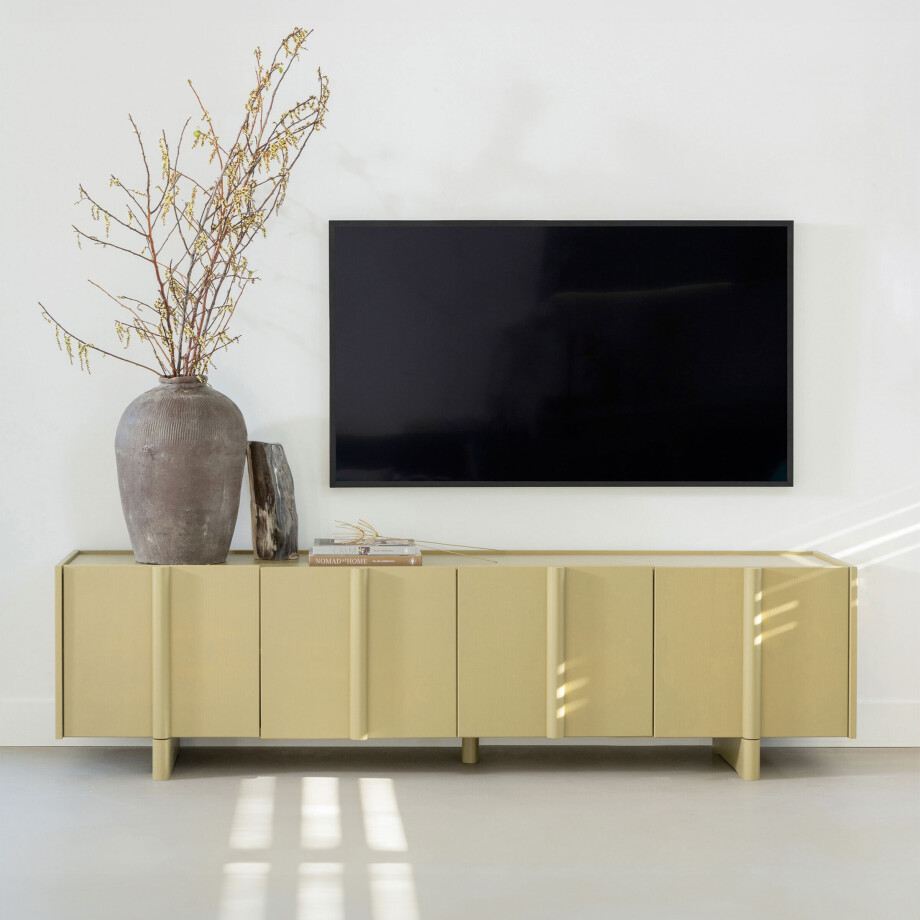 WOOOD TV-meubel 'Basu' Grenen, 200cm, kleur Moss afbeelding 1