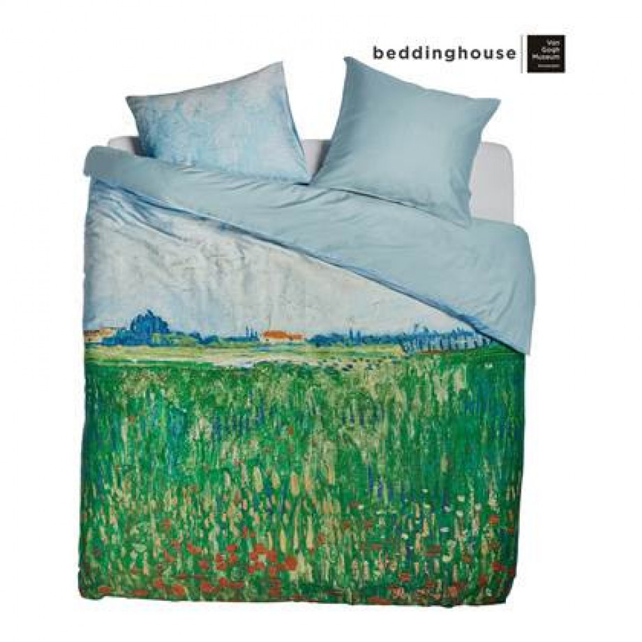 Beddinghouse x Van Gogh Museum Field Poppies overtrek 240x220 - groen afbeelding 1