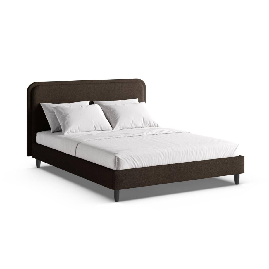 Bedframe Aveline bouclé 160 x 200 | Micadoni Home afbeelding 1