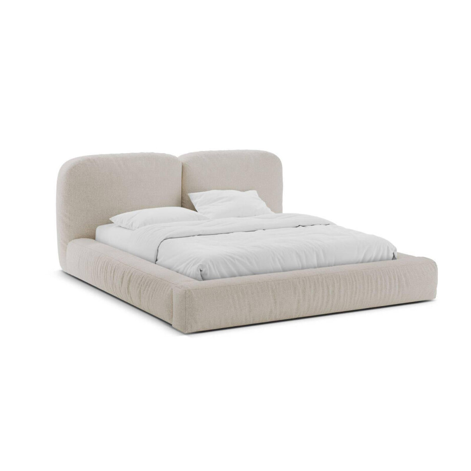 Bedframe Martina bouclé 180 x 200 met opbergruimte | Micadoni Home afbeelding 1