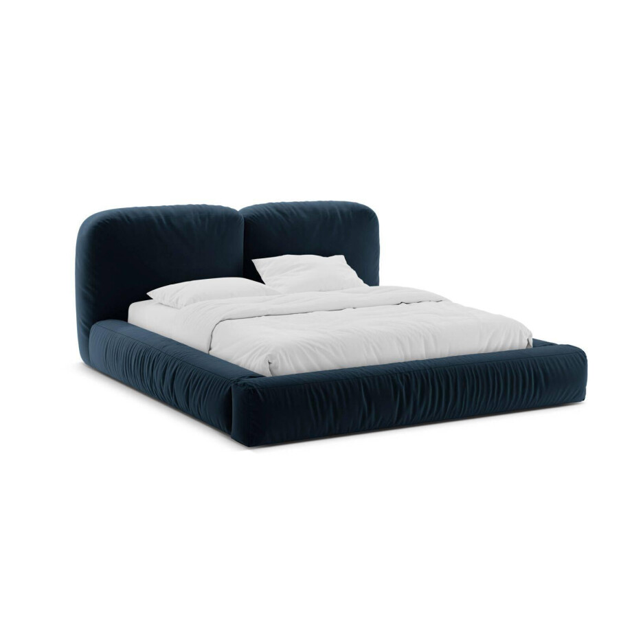 Bedframe Martina velvet 160 x 200 met opbergruimte | Micadoni Home Bedframe Martina velvet 160 x 200 met opbergruimte | Micadoni Home afbeelding 1