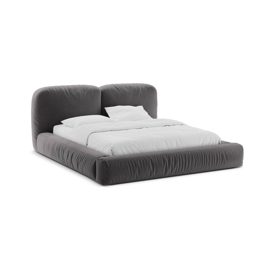Bedframe Martina velvet 200 x 200 met opbergruimte | Micadoni Home Bedframe Martina velvet 200 x 200 met opbergruimte | Micadoni Home afbeelding 1