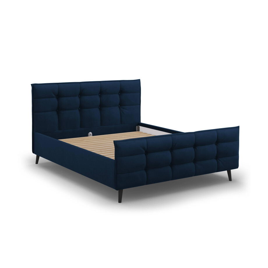 Bedframe met hoofdbord Bruce velvet 160 x 200 cm | Micadoni Limited Edition Bedframe met hoofdbord Bruce velvet 160 x 200 cm | Micadoni Limited Edition afbeelding 1