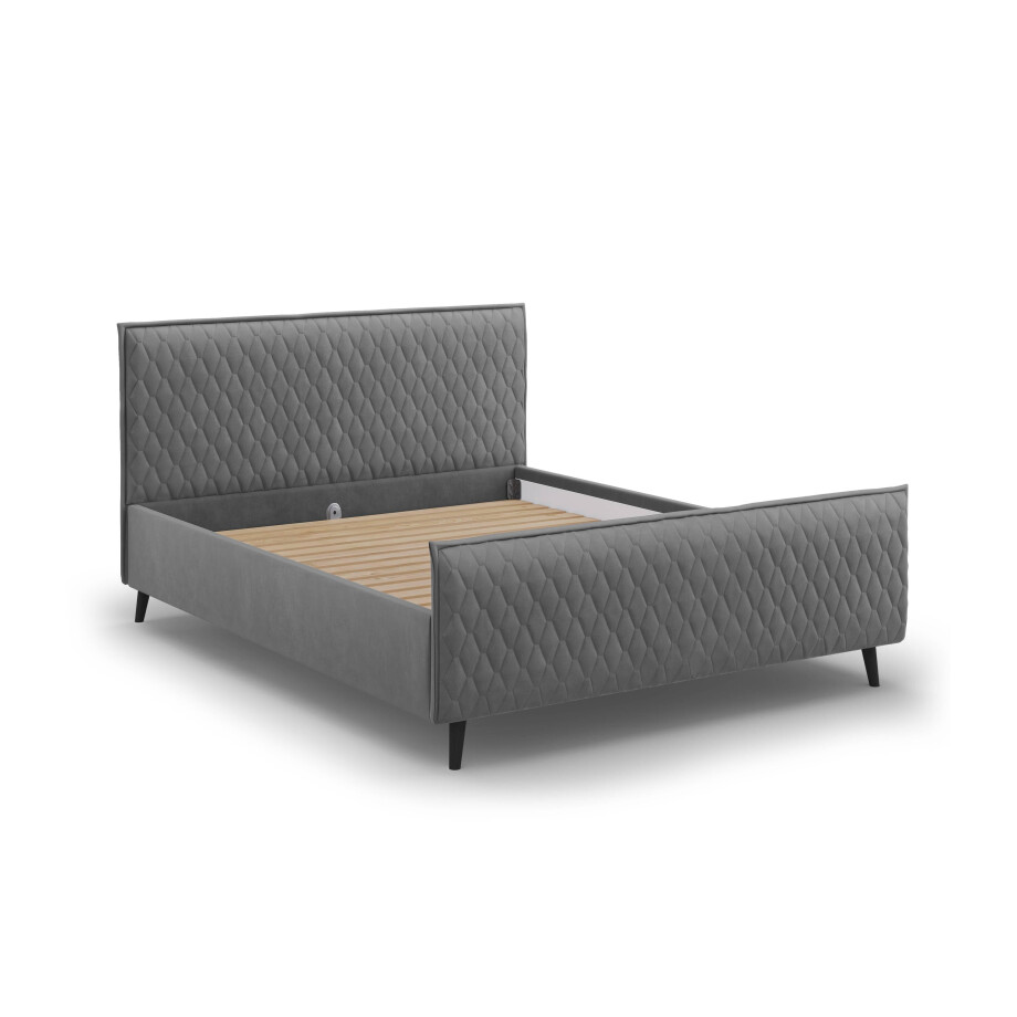 Bedframe met hoofdbord Criss velvet 160 x 200 cm | Micadoni Limited Edition afbeelding 1