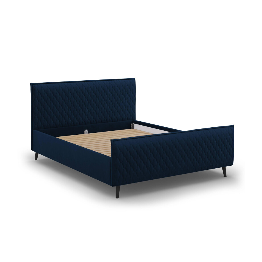 Bedframe met hoofdbord Criss velvet 160 x 200 cm | Micadoni Limited Edition afbeelding 1