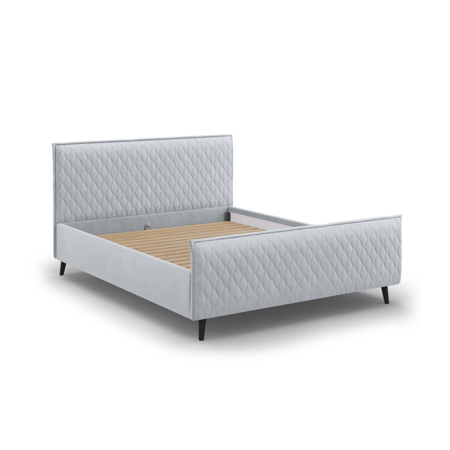 Bedframe met hoofdbord Criss velvet 160 x 200 cm | Micadoni Limited Edition Bedframe met hoofdbord Criss velvet 160 x 200 cm | Micadoni Limited Edition afbeelding 1