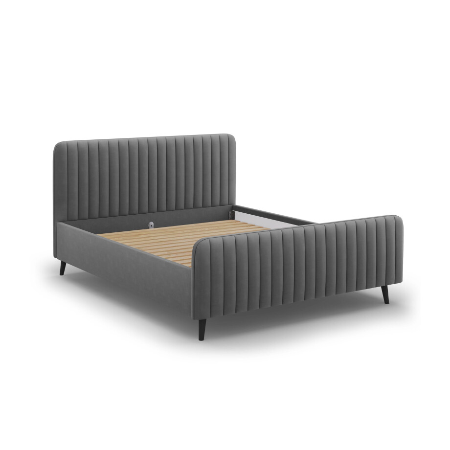 Bedframe met hoofdbord Lily velvet 160 x 200 cm | Micadoni Limited Edition afbeelding 1