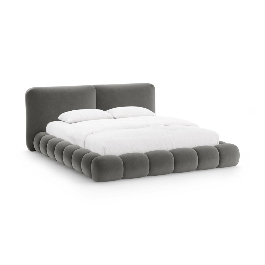 Bedframe Solange velvet 160 x 200 met opbergruimte | Micadoni Home afbeelding 1