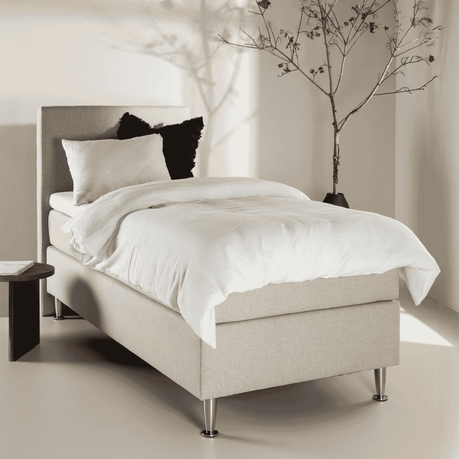 Nohr Bed 'Jacquise' 90 x 200cm, kleur Beige afbeelding 1