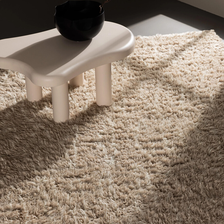 Nohr Vloerkleed 'Mechel' Wol, 200 x 300cm, kleur Beige afbeelding 1