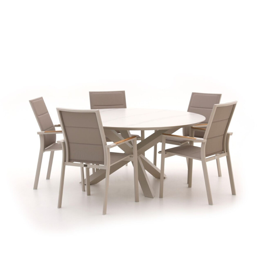 Bellagio Albinea/Lodola ø150cm dining tuinset 6-delig stapelbaar - Laagste prijsgarantie! afbeelding 1