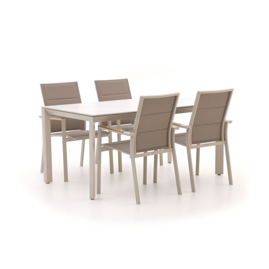 Bellagio Albinea/Sestino 160cm dining tuinset 5-delig stapelbaar - Laagste prijsgarantie! afbeelding 1