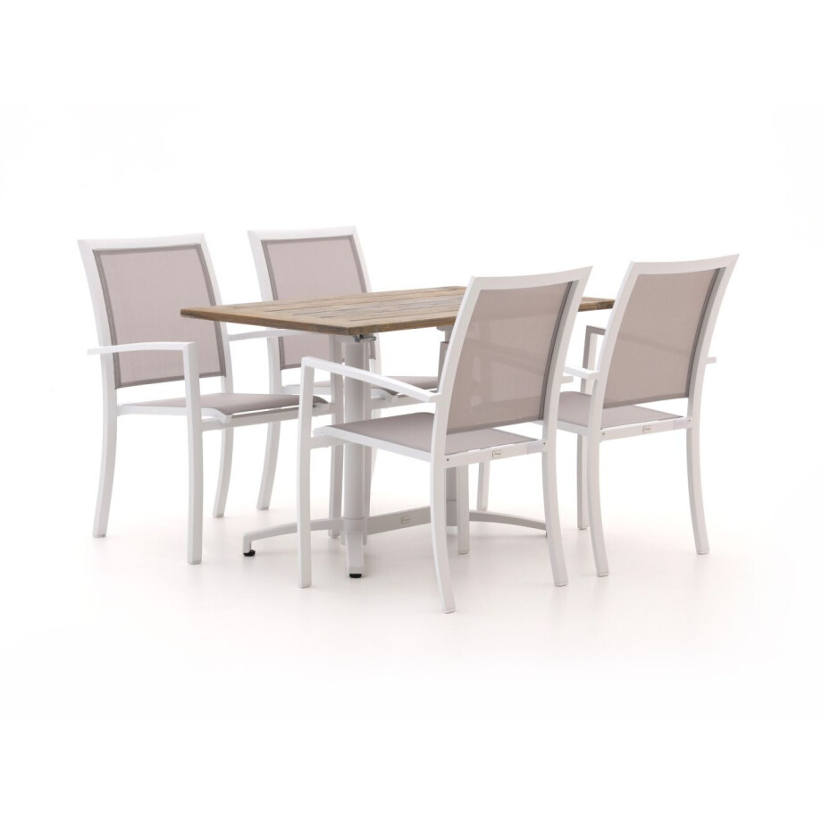 Bellagio Anzio/Canzo 120cm dining tuinset 5-delig stapelbaar inklapbaar - Laagste prijsgarantie! afbeelding 1