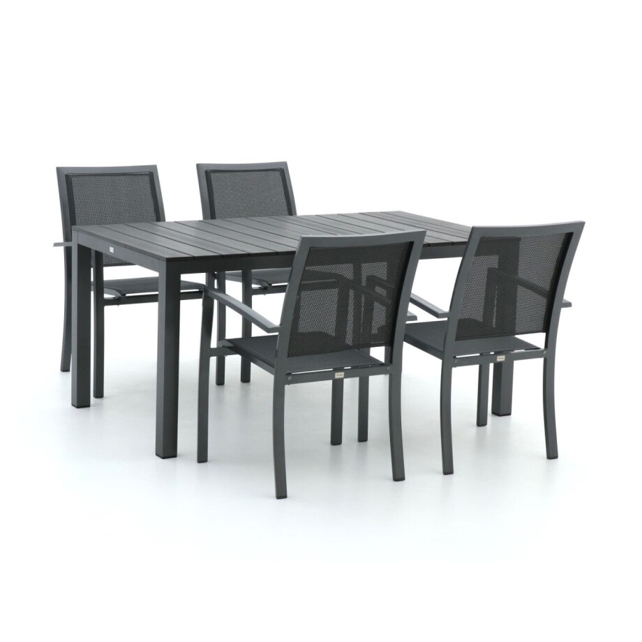 Bellagio Anzio/Fidenza 160cm dining tuinset 5-delig stapelbaar - Laagste prijsgarantie! afbeelding 1