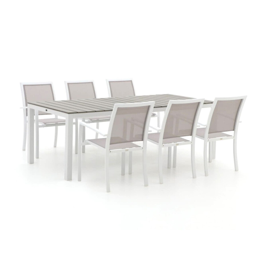 Bellagio Anzio/Fidenza 220cm dining tuinset 7-delig stapelbaar - Laagste prijsgarantie! afbeelding 1