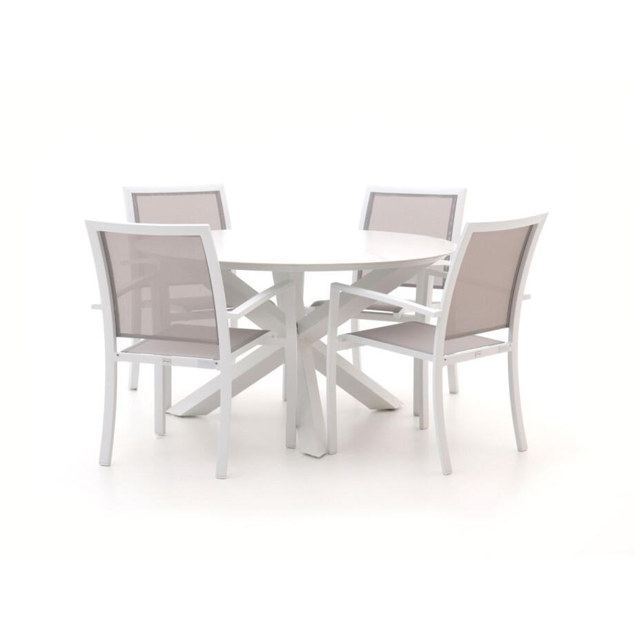 Bellagio Anzio/Lodola ø130cm dining tuinset 5-delig stapelbaar - Laagste prijsgarantie! afbeelding 1