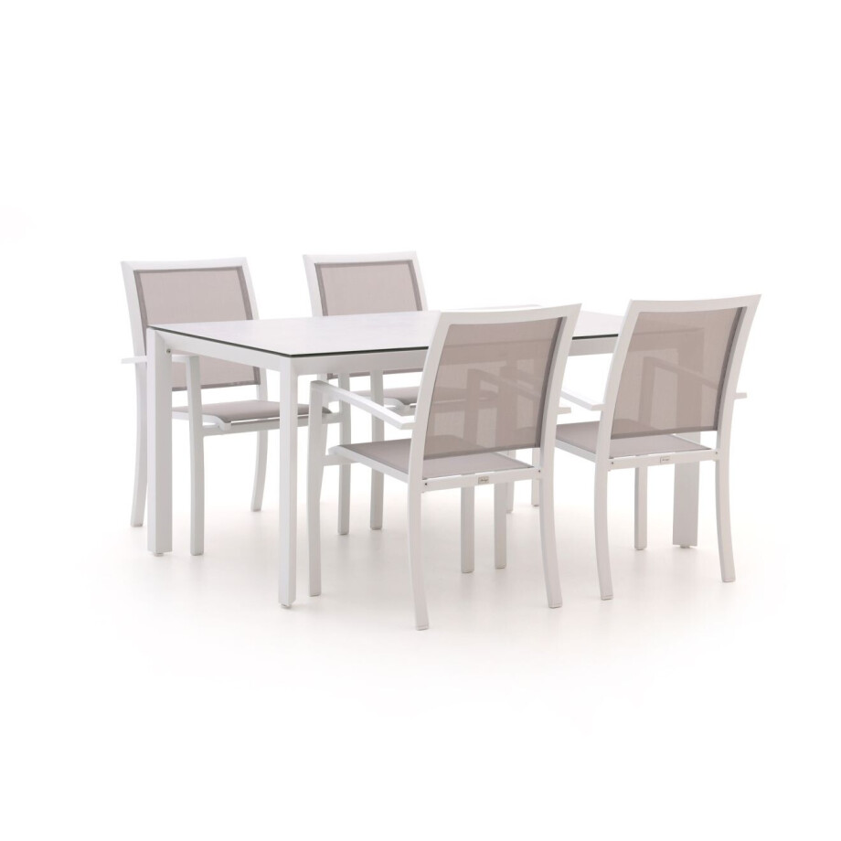 Bellagio Anzio/Veneto 160cm dining tuinset 5-delig stapelbaar - Laagste prijsgarantie! afbeelding 1