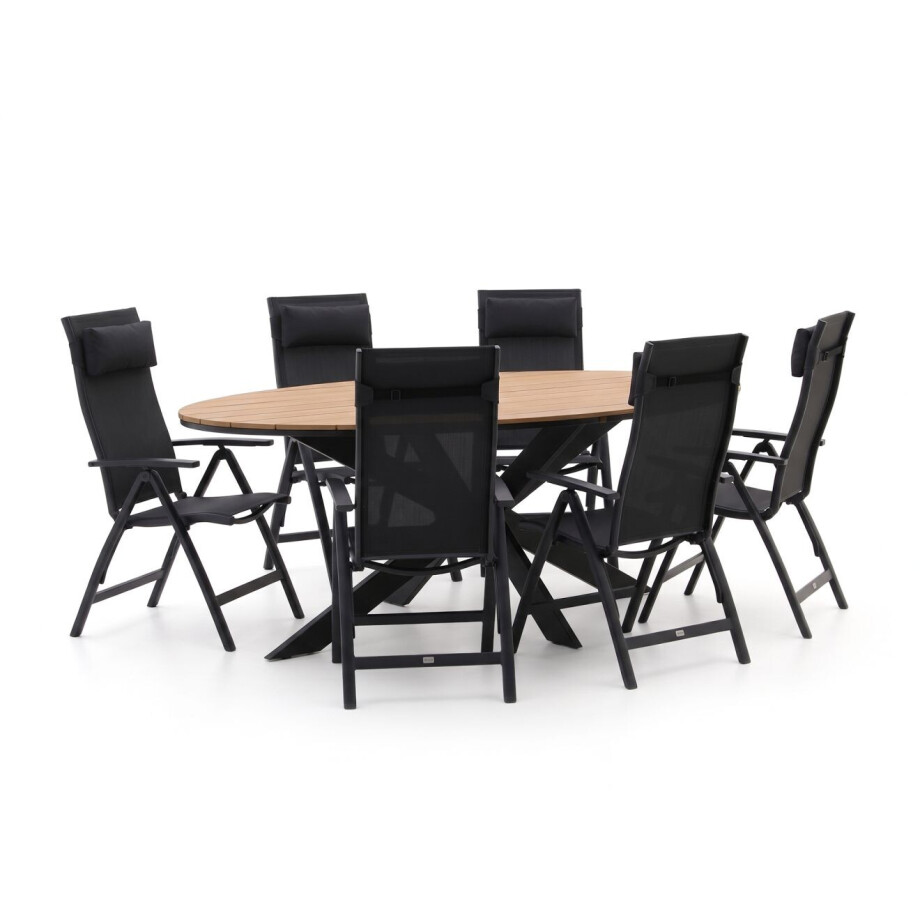 Bellagio Avio/Fidenza 220cm ovaal dining tuinset 7-delig verstelbaar - Laagste prijsgarantie! Bellagio Avio/Fidenza 220cm ovaal dining tuinset 7-delig verstelbaar - Laagste prijsgarantie! afbeelding 1