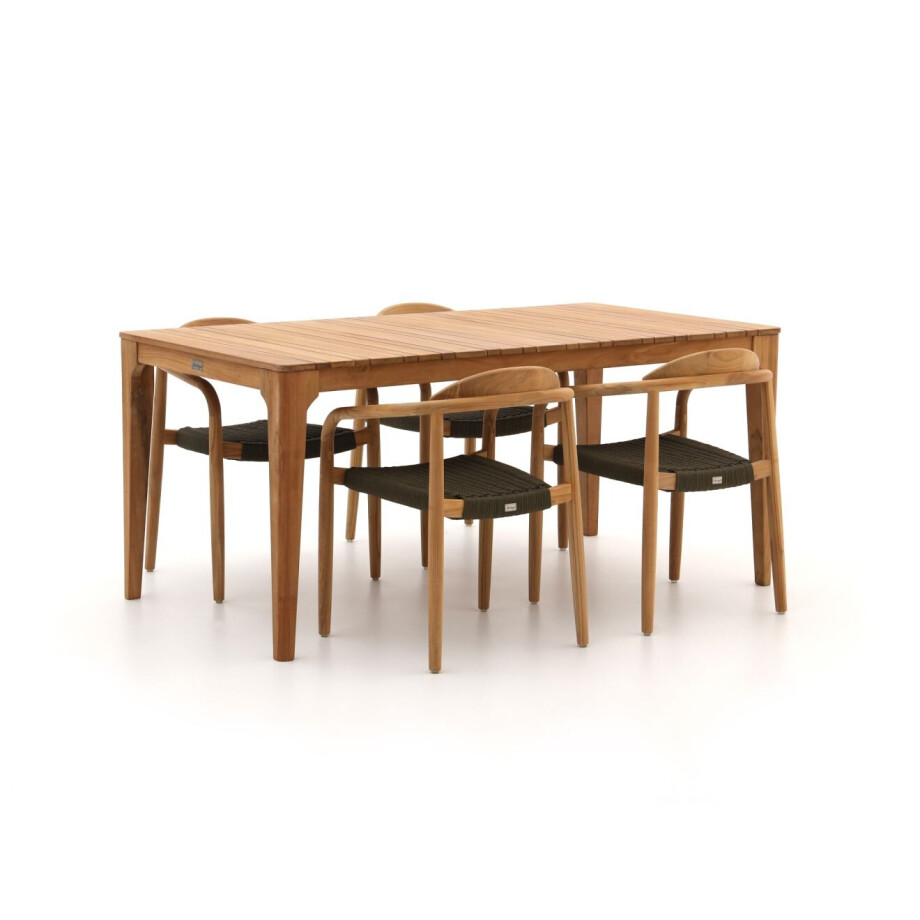Bellagio Berbaro/Bruca 170cm dining tuinset 5-delig stapelbaar - Laagste prijsgarantie! afbeelding 1