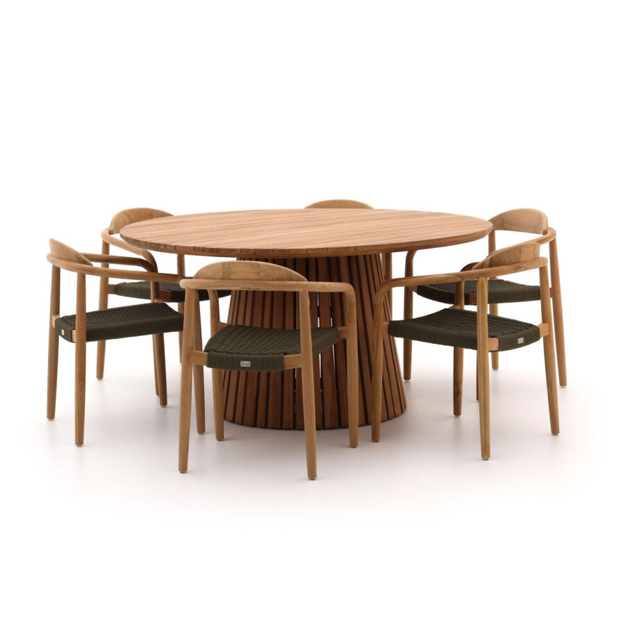 Bellagio Berbaro/Santa Severina ø150cm dining tuinset 7-delig stapelbaar - Laagste prijsgarantie! Bellagio Berbaro/Santa Severina ø150cm dining tuinset 7-delig stapelbaar - Laagste prijsgarantie! afbeelding 1