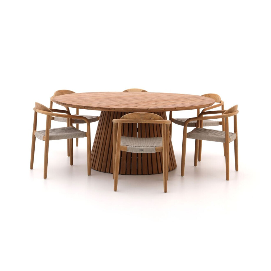 Bellagio Berbaro/Santa Severina ø180cm dining tuinset 7-delig stapelbaar - Laagste prijsgarantie! afbeelding 1