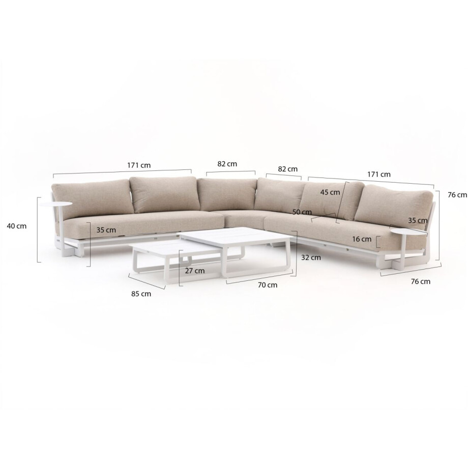 Bellagio Bertinoro hoek loungeset 5-delig - Laagste prijsgarantie! Bellagio Bertinoro hoek loungeset 5-delig - Laagste prijsgarantie! afbeelding 1