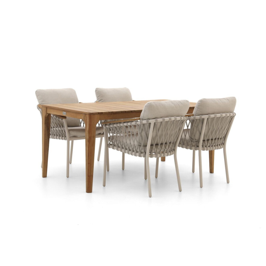 Bellagio Birgi Novo/Bruca 170cm dining tuinset 5-delig stapelbaar - Laagste prijsgarantie! afbeelding 1