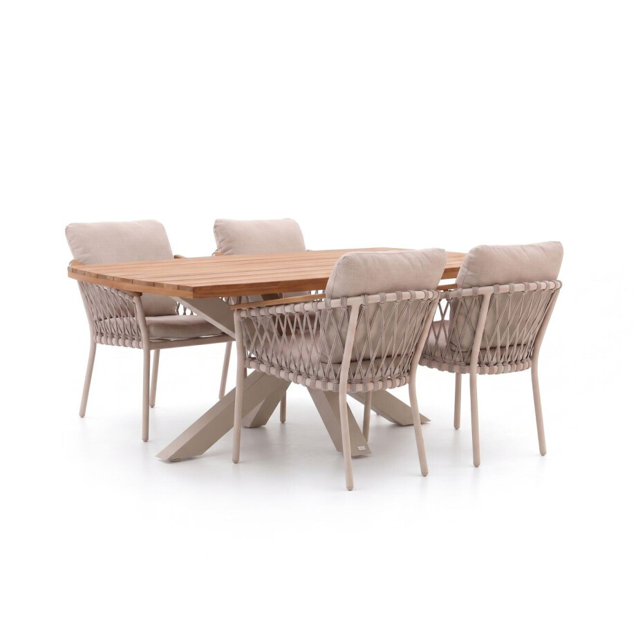Bellagio Birgi Novo/Induno Deens Ovaal 180cm dining tuinset 5-delig stapelbaar - Laagste prijsgarantie! afbeelding 1
