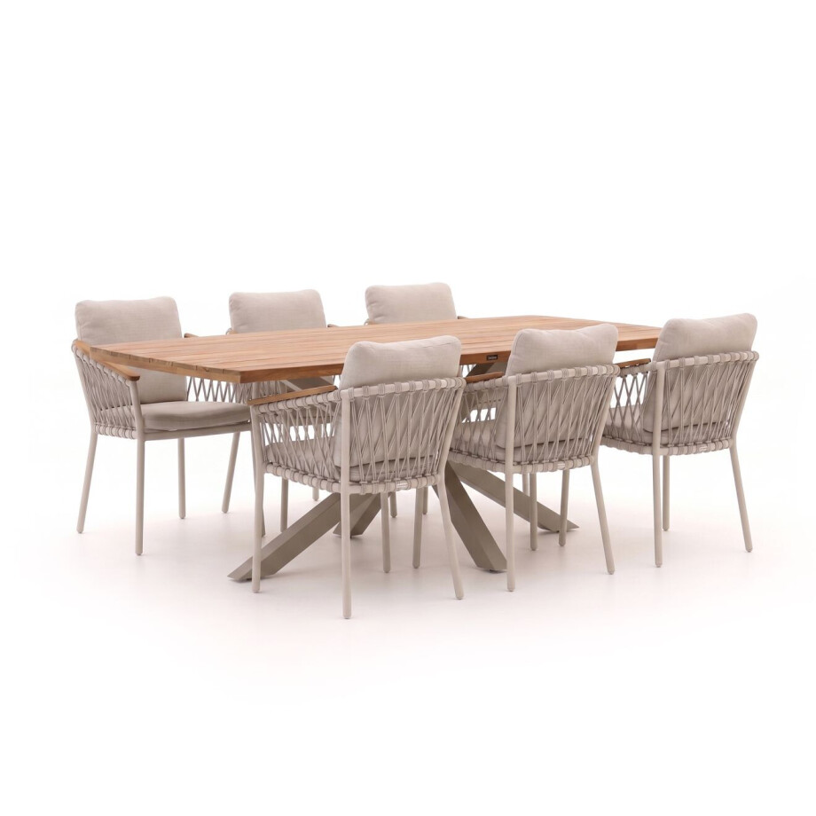 Bellagio Birgi Novo/Induno Deens Ovaal 220cm dining tuinset 7-delig stapelbaar - Laagste prijsgarantie! afbeelding 1