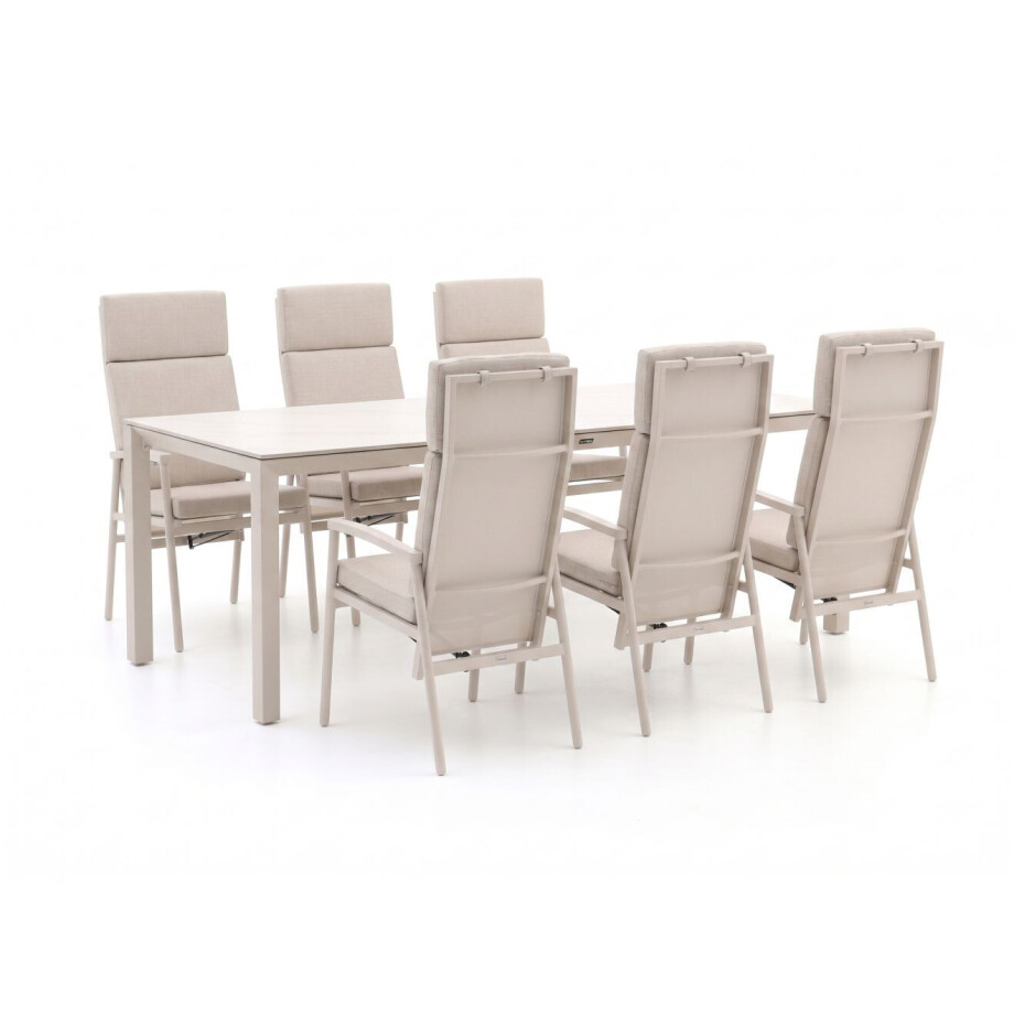 Bellagio Bondeno/Sestino 220cm dining tuinset 7-delig verstelbaar - Laagste prijsgarantie! afbeelding 1