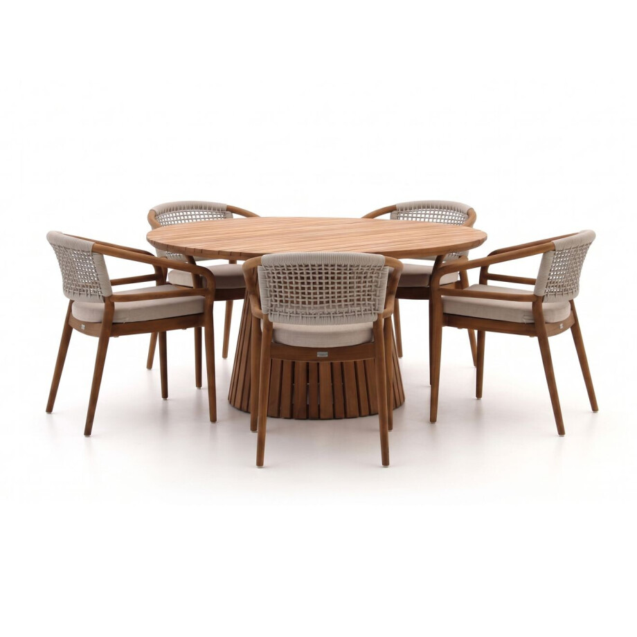 Bellagio Brasimone/Santa Severina ø150cm dining tuinset 6-delig stapelbaar - Laagste prijsgarantie! afbeelding 1