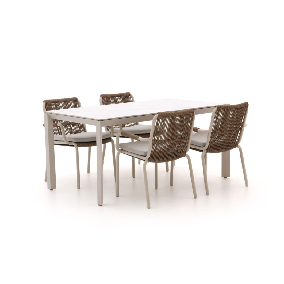 Bellagio Caronia/Sestino 160cm dining tuinset 5-delig stapelbaar - Laagste prijsgarantie! afbeelding 1