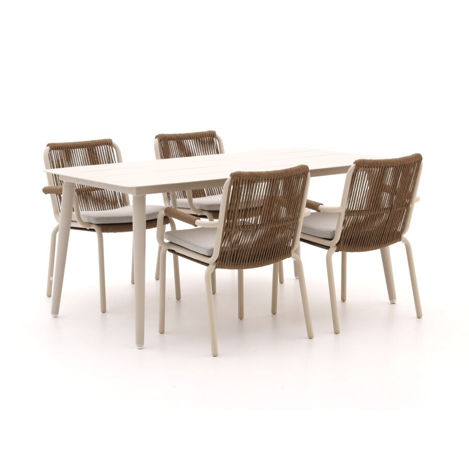 Bellagio Caronia/Sora 160cm dining tuinset 5-delig stapelbaar - Laagste prijsgarantie! afbeelding 1